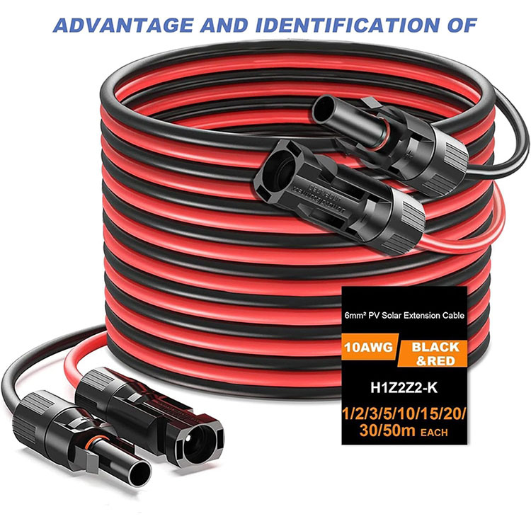 Directe begrafenis 10AWG zonne-verlengkabel 50Ft