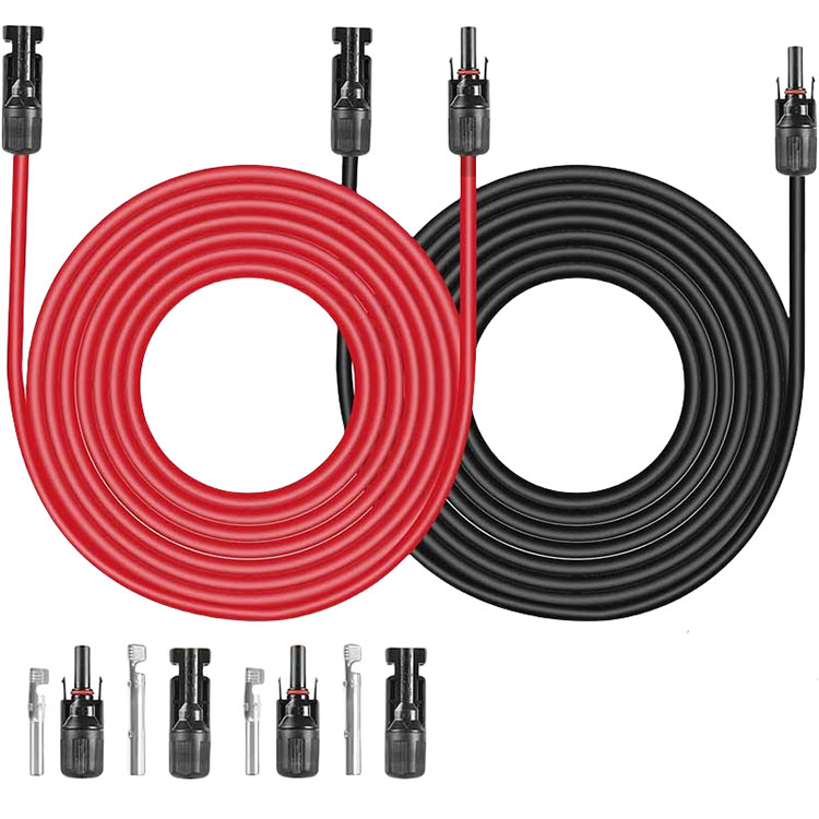 Zonne-verlengkabel 30Ft 10AWG 6mm2 zonne-energie kabeldraad